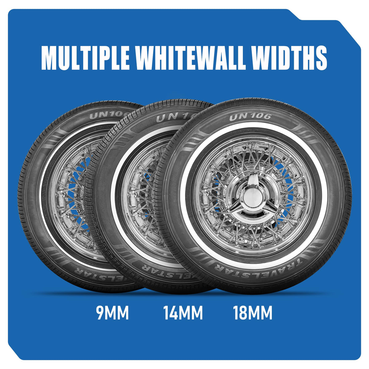Set of 4 White Wall Radial Tire F99045