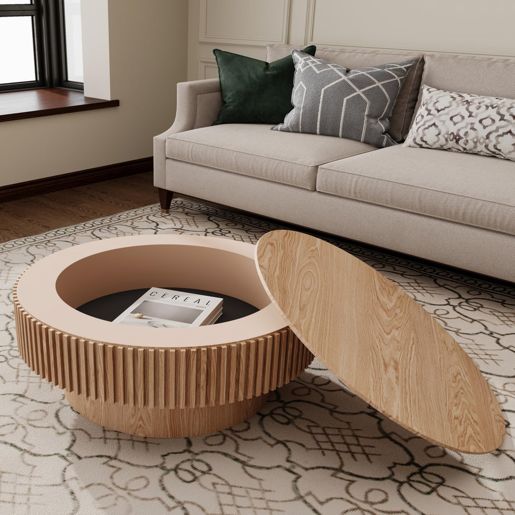 31.5'' Round Coffee Table with Storage Q15105