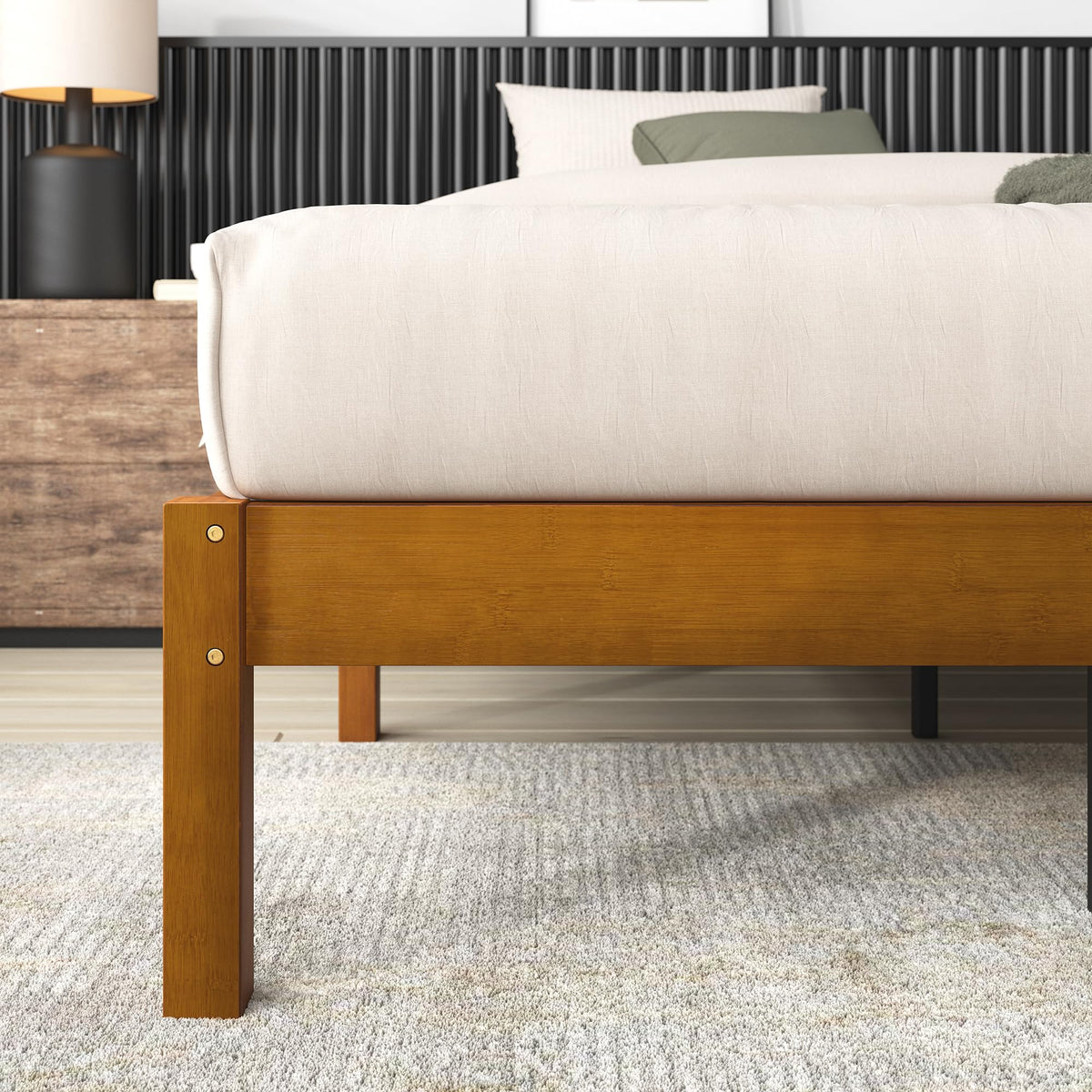 14 Inch Bamboo Platform Bed Frame, Queen T337200