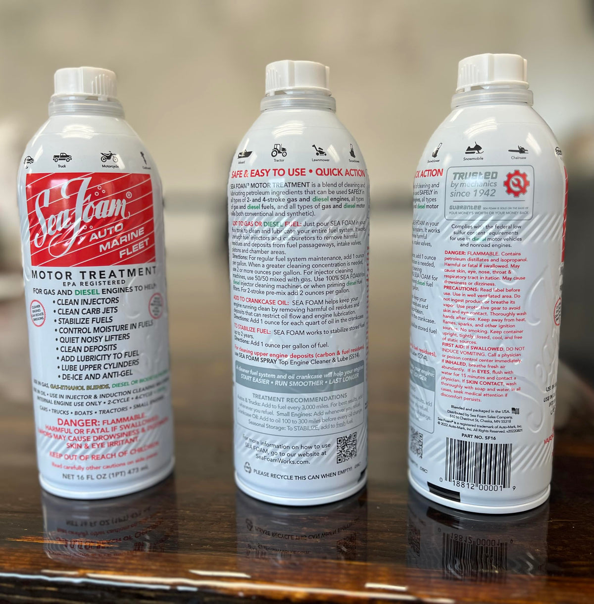 Sea Foam Motor Treatment Fuel & Oil Treatment 16 oz Pack of 4 M809052