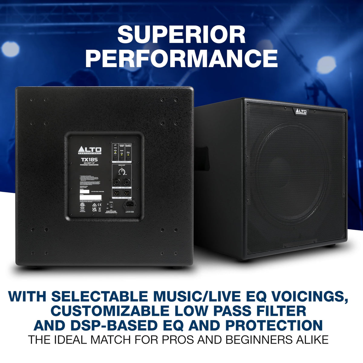 900W 18" Powered PA Subwoofer C40939