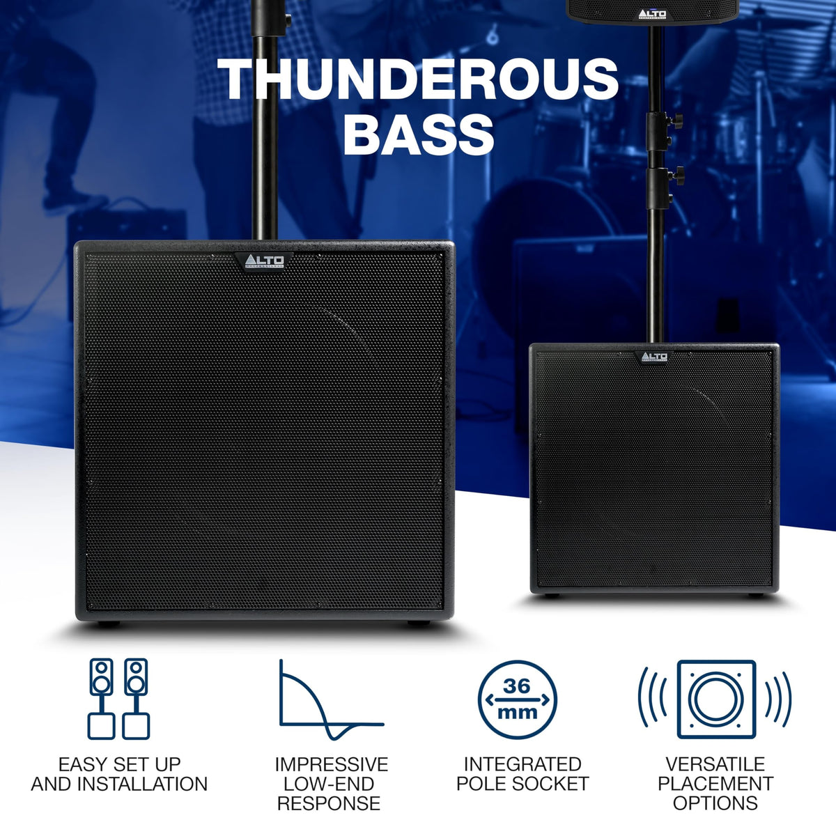 900W 18" Powered PA Subwoofer C40939