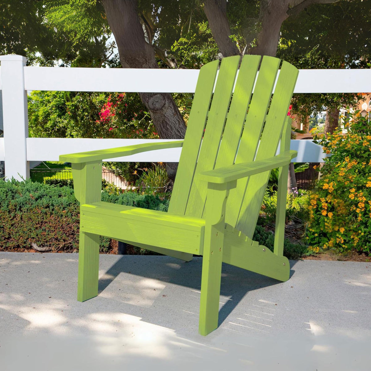 Lime Green Wooden Adirondack Chair E35778