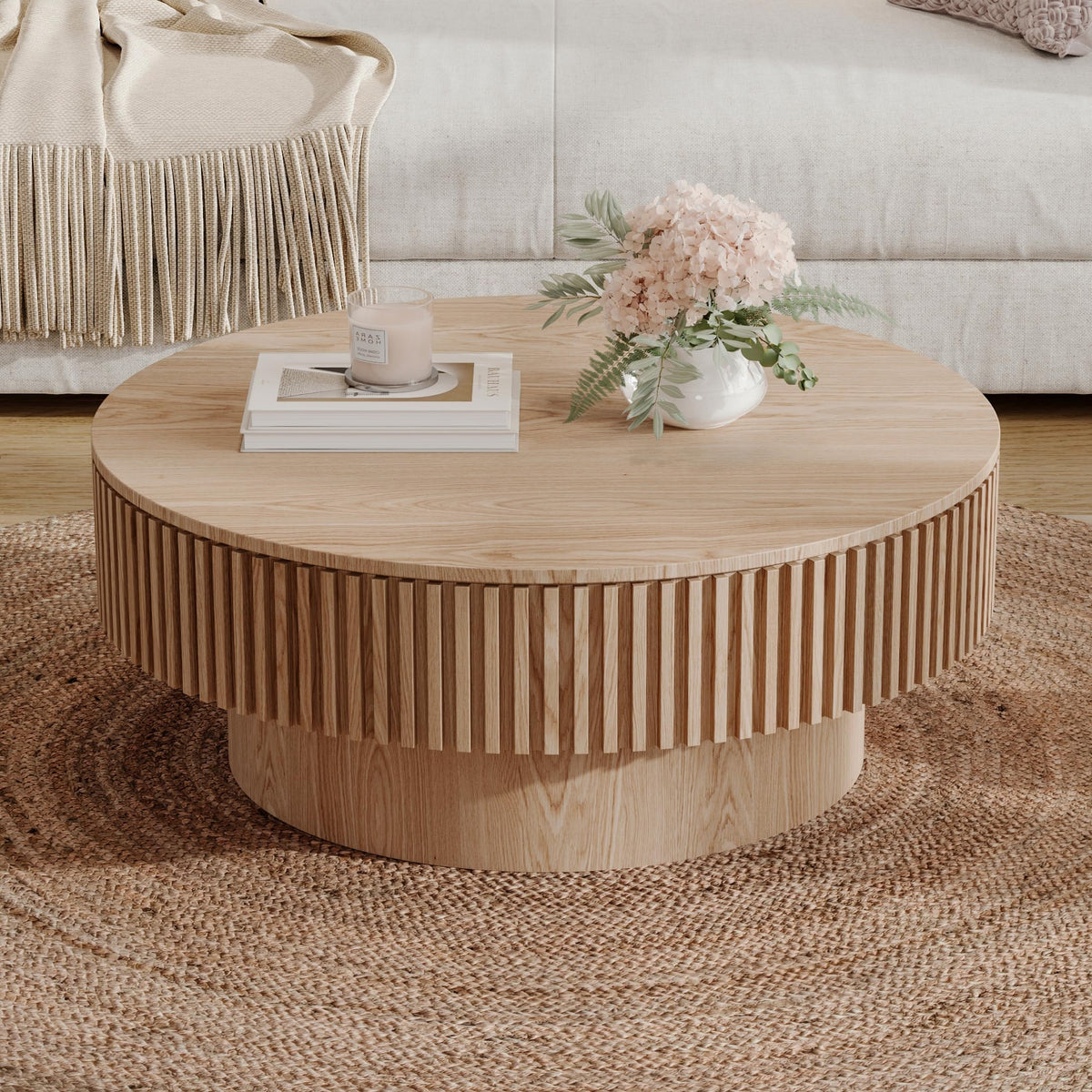 31.5'' Round Coffee Table with Storage Q15105