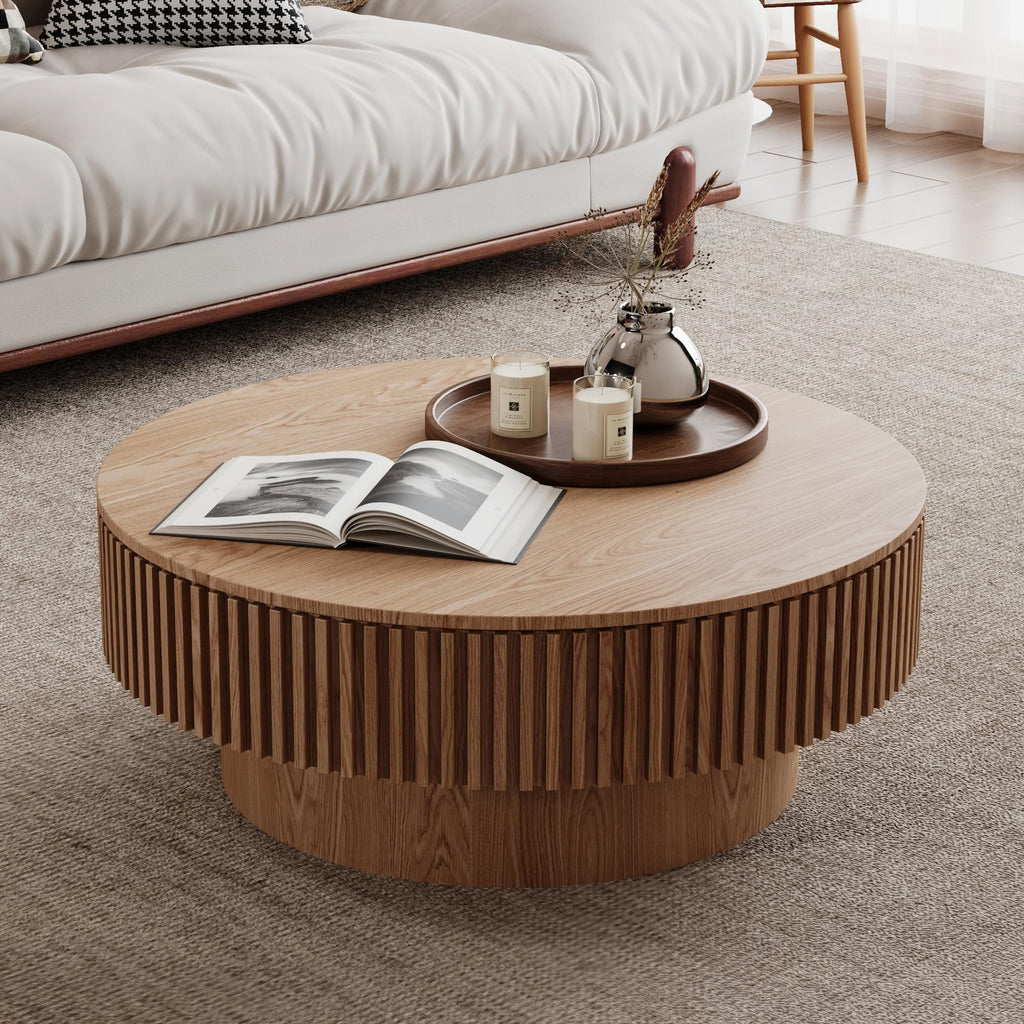 31.5'' Round Coffee Table with Storage Q15105